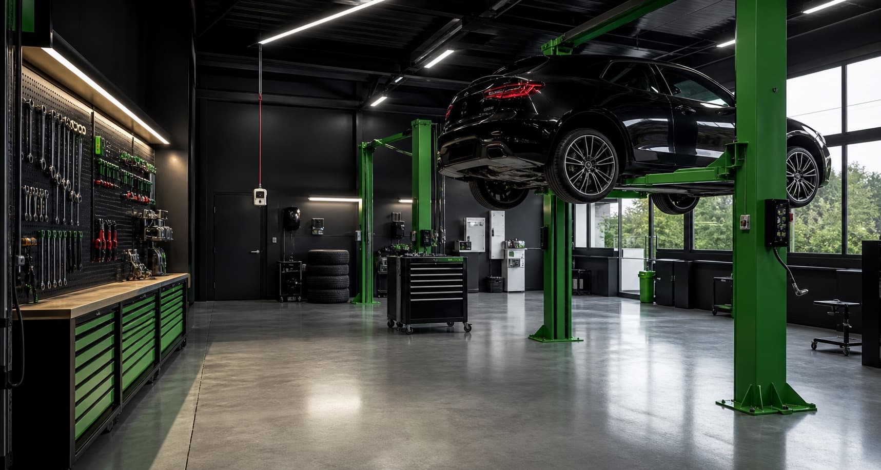 Do it yourself Garage mit Autolift und Werkzeugen in Beringen